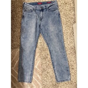 GUESS Mens Halsted Tapered Slim‎ Acid Wash Denim Jeans Size 36x32